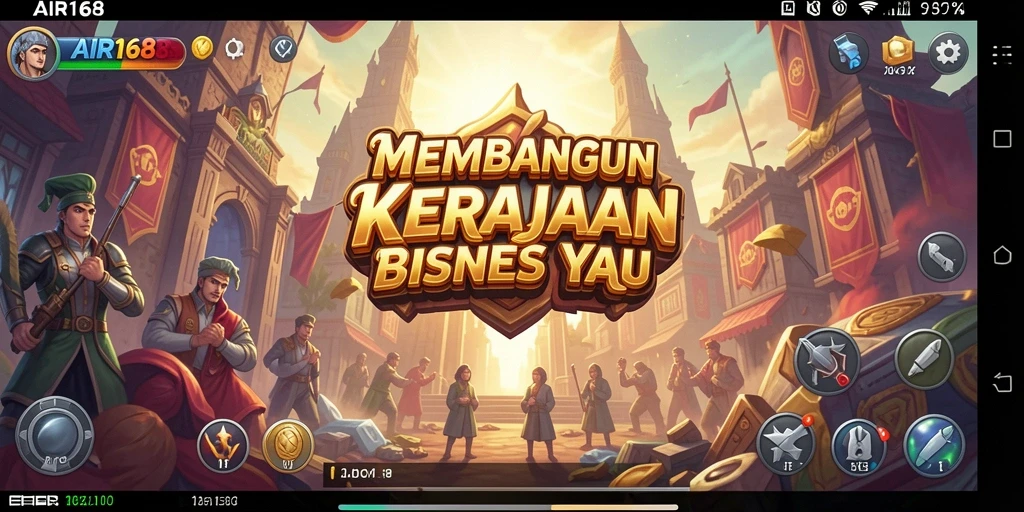 Tampilan gameplay menarik dari AIR168 yang menampilkan strategi bisnis.