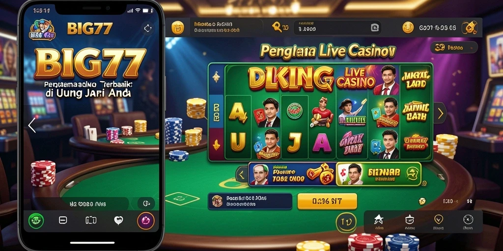 Tampilan gameplay Live Casino yang menegangkan di BIG77.