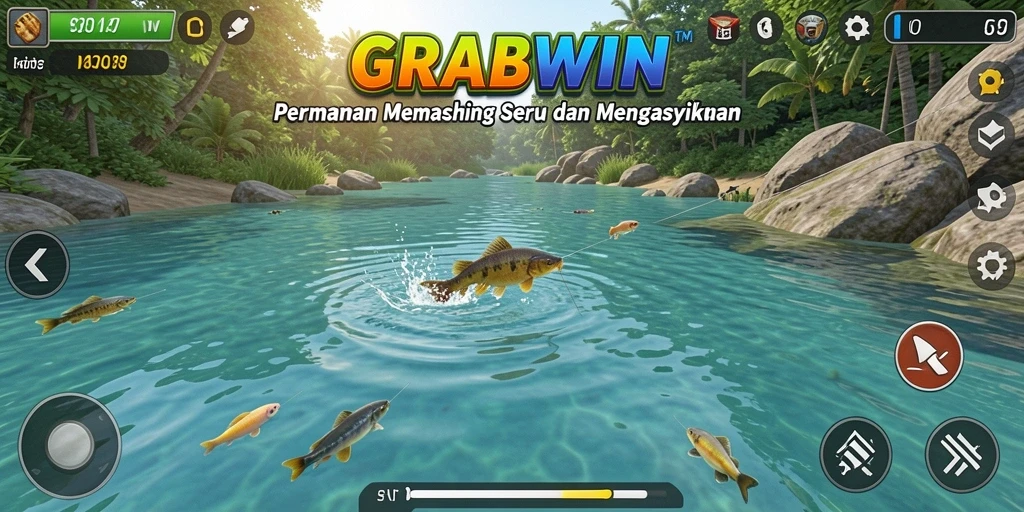 Tangkapan ikan besar di dalam permainan GRABWIN yang seru.