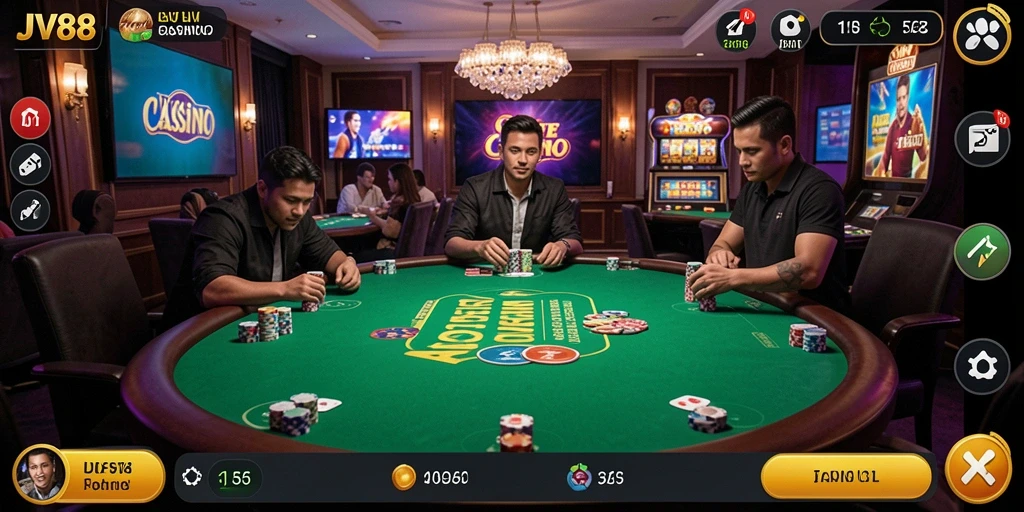 Gameplay mendebarkan di Live Casino JV88 dengan dealer profesional.