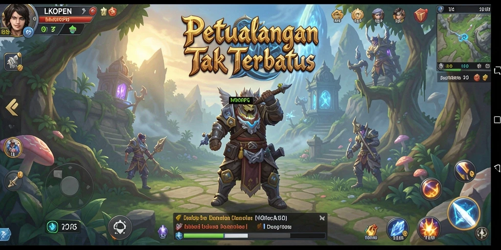 Screenshot LKOPEN menampilkan aksi seru dalam petualangan MMORPG.