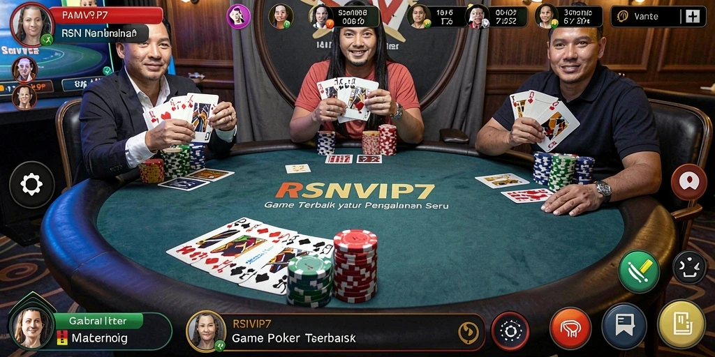 Tampilan permainan poker yang menarik dan seru di RSNVIP7.