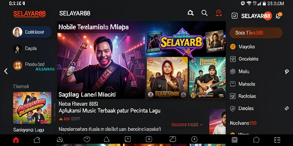 Tampilan gameplay SELAYAR88 dengan berbagai pilihan musik menarik.
