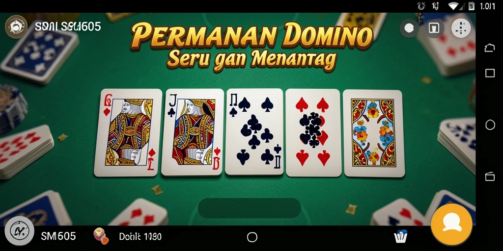 Tampilan gameplay seru dalam game Domino SM605 yang mengasyikkan.