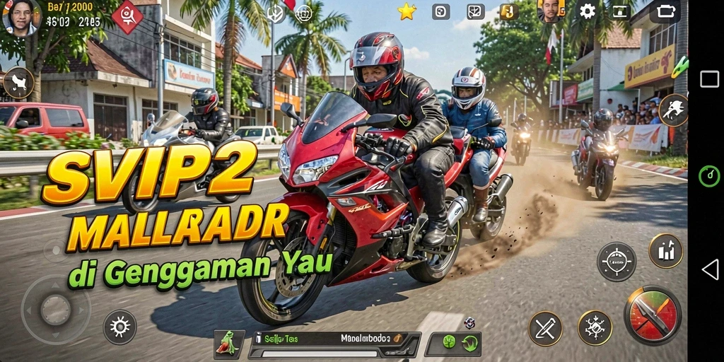 Gameplay seru balapan motor yang mendebarkan.